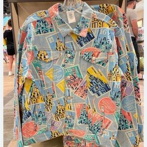 2022 Disney Parks D23 Castles Of Disney Collection Denim Jacket Size MED